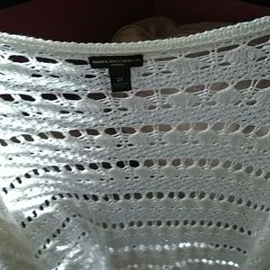 Dana Buchman Sweaters - White lacey sweater vest 2X Dana Buchman Sweaters - White lacey sweater vest 2X
